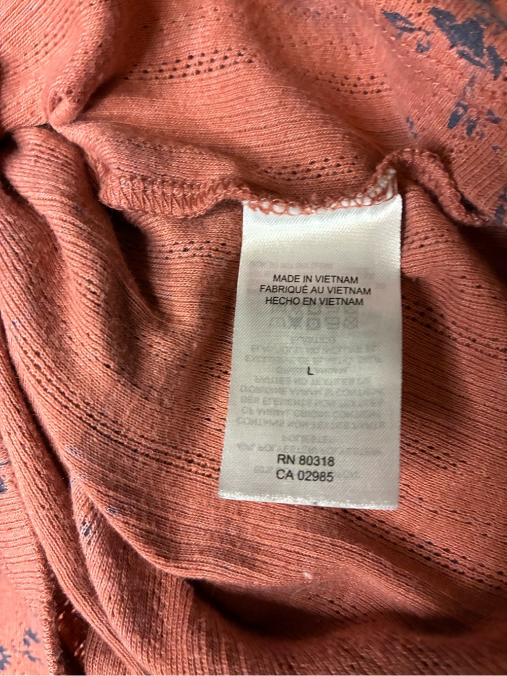Lucky Brand Coral Pink Floral V-Neck Short Sleeve Top - Picture 5 of 8